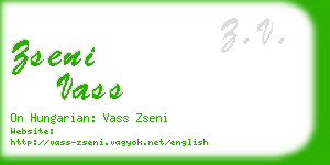 zseni vass business card